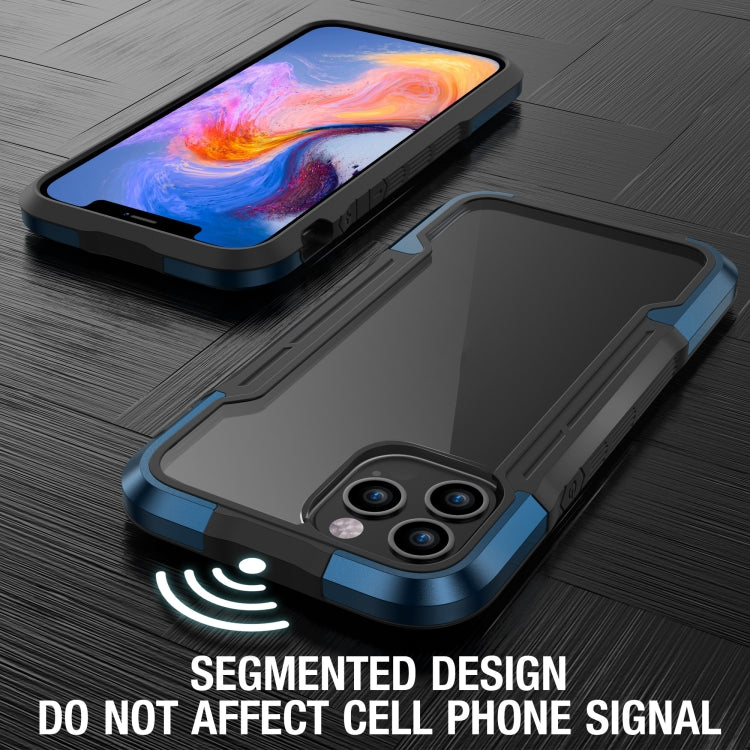 For iPhone 12 / 12 Pro Metal Shockproof Transparent Protective Case
