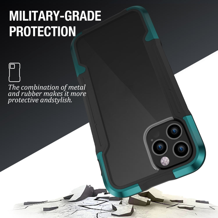 For iPhone 12 Pro Max Metal Shockproof Transparent Protective Case