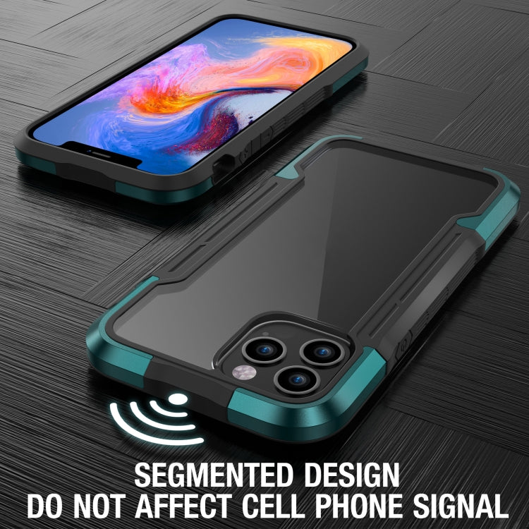For iPhone 12 Pro Max Metal Shockproof Transparent Protective Case