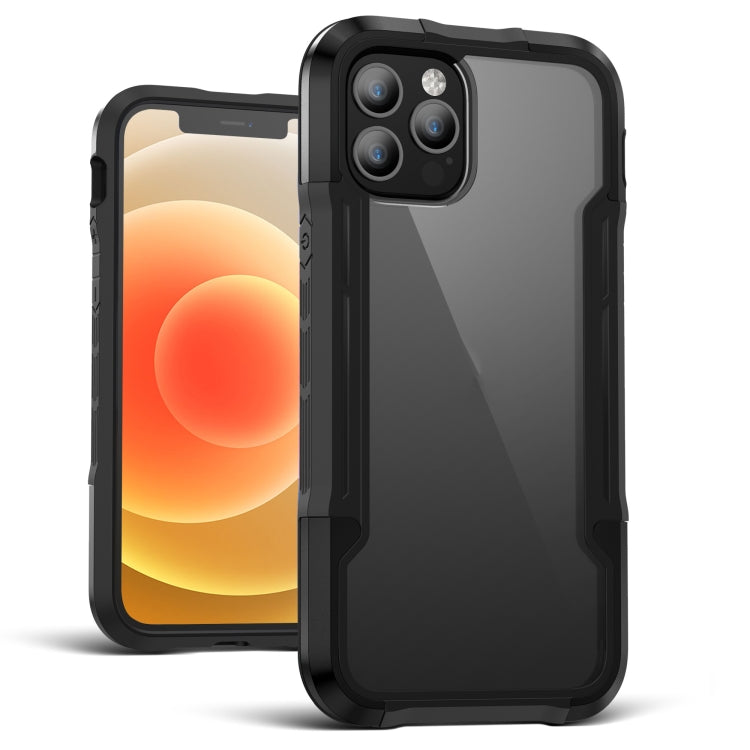 For iPhone 12 Pro Max Metal Shockproof Transparent Protective Case