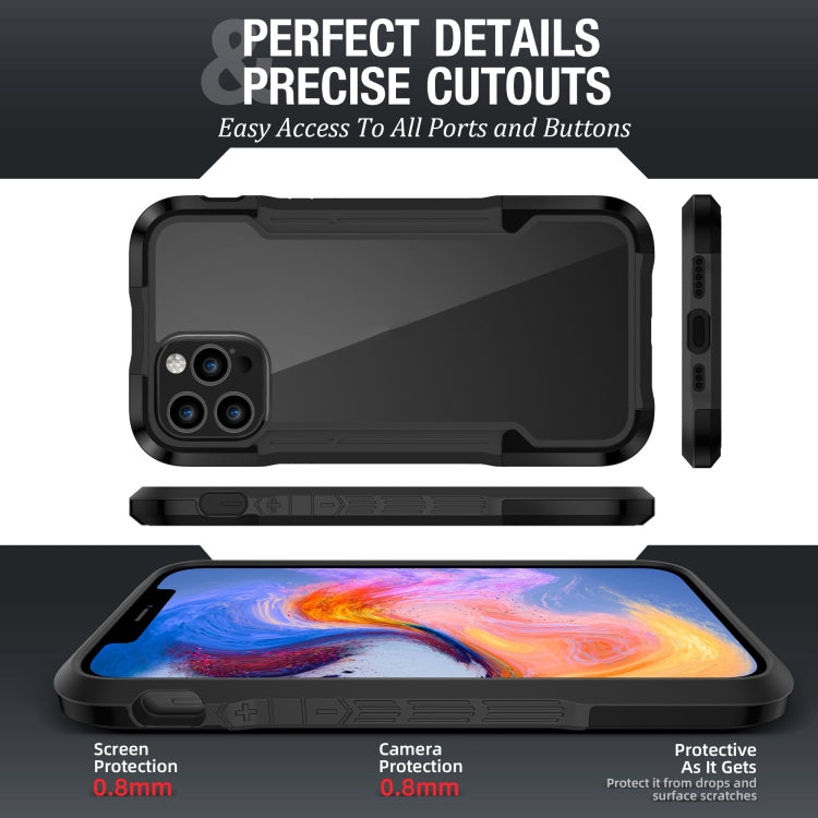 For iPhone 12 Pro Max Metal Shockproof Transparent Protective Case