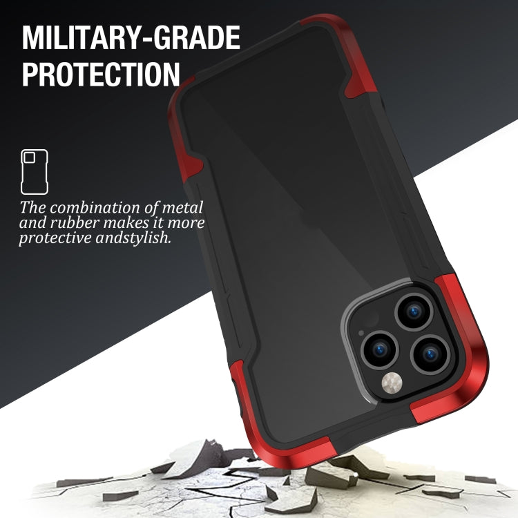 For iPhone 12 Pro Max Metal Shockproof Transparent Protective Case
