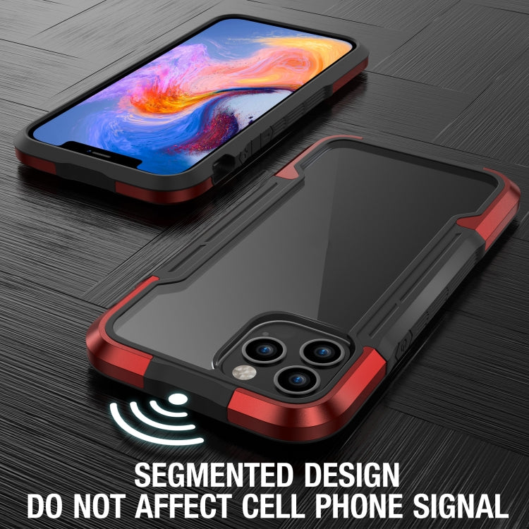 For iPhone 12 Pro Max Metal Shockproof Transparent Protective Case