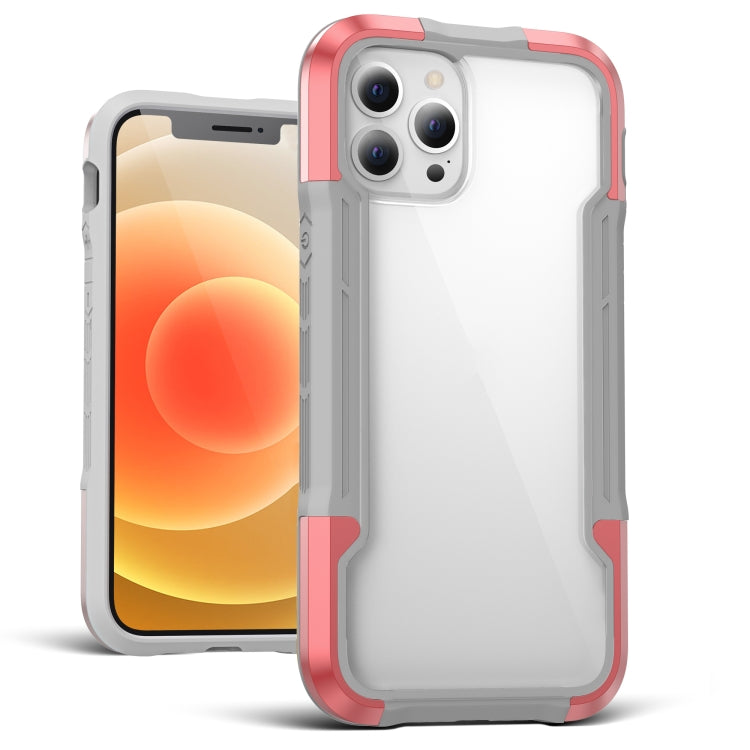 For iPhone 12 Pro Max Metal Shockproof Transparent Protective Case