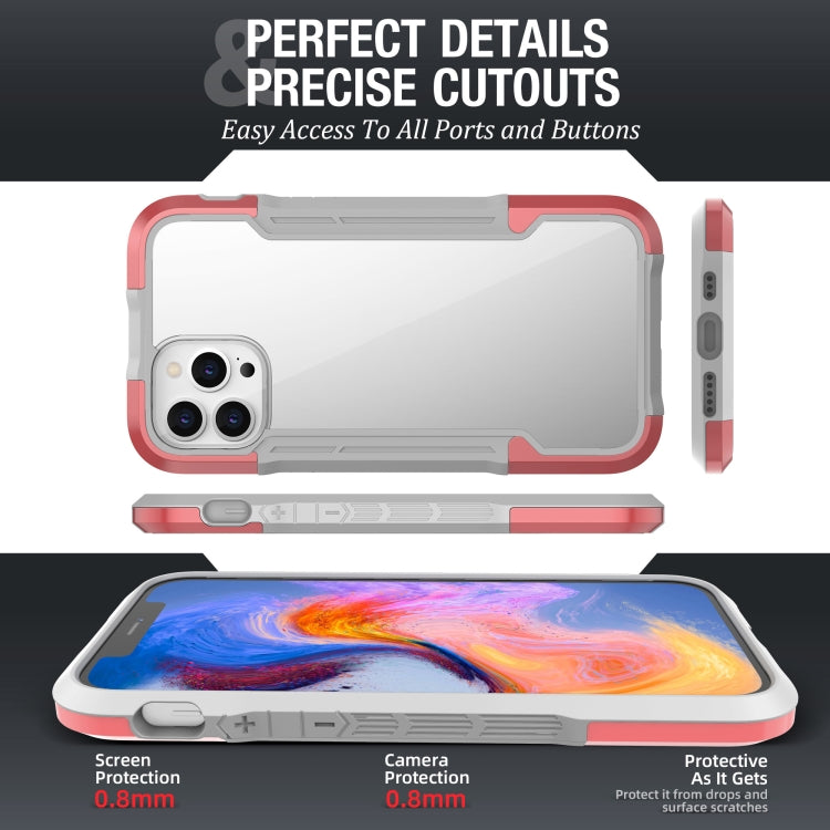 For iPhone 12 Pro Max Metal Shockproof Transparent Protective Case