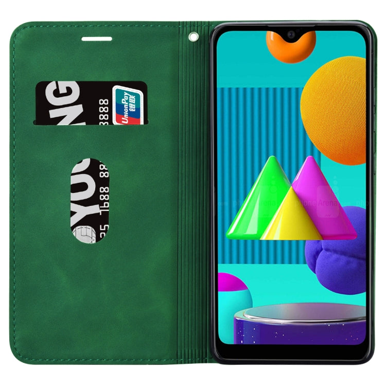For Samsung Galaxy M01 Frosted Business Magnetic Horizontal Flip PU Leather Case with Holder & Card Slot & Lanyard