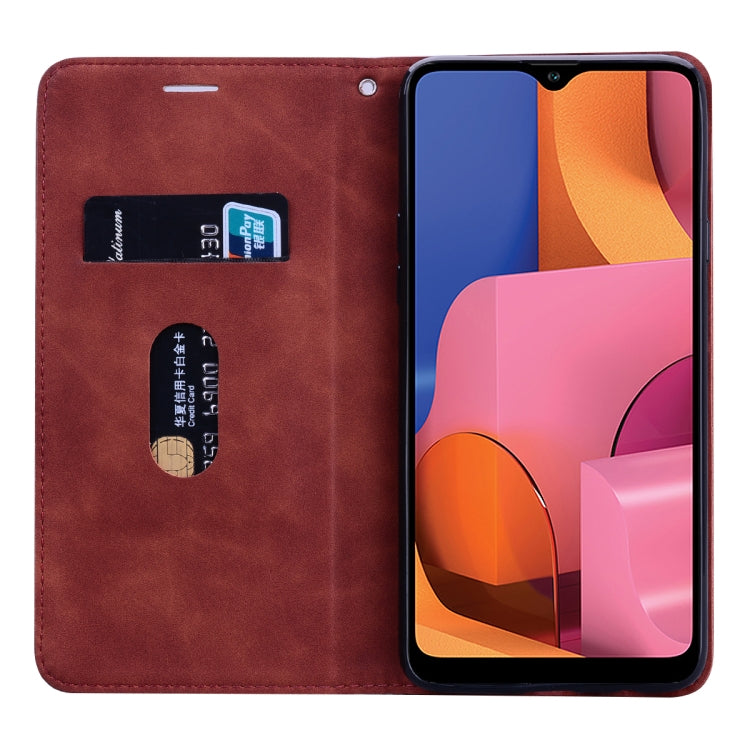 For Samsung Galaxy A12 5G Frosted Business Magnetic Horizontal Flip PU Leather Case with Holder & Card Slot & Lanyard