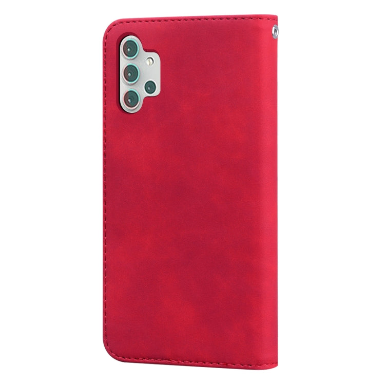 For Samsung Galaxy A32 5G Frosted Business Magnetic Horizontal Flip PU Leather Case with Holder & Card Slot & Lanyard