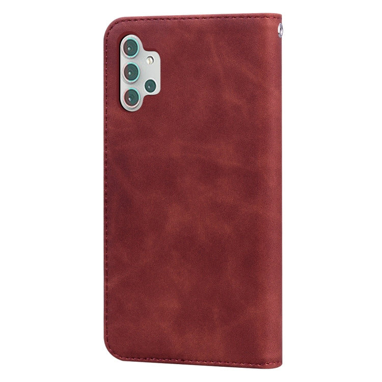 For Samsung Galaxy A32 5G Frosted Business Magnetic Horizontal Flip PU Leather Case with Holder & Card Slot & Lanyard