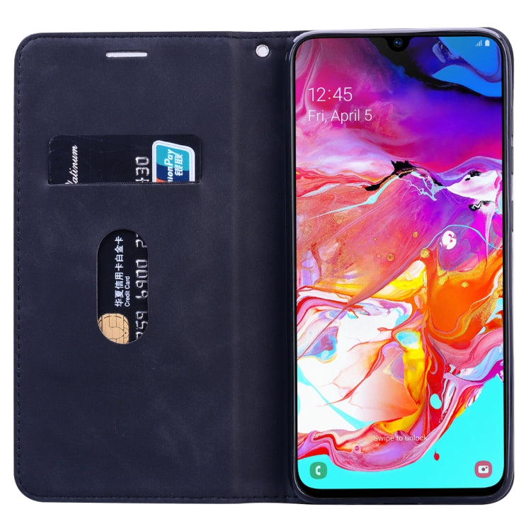 For Samsung Galaxy A42 5G Frosted Business Magnetic Horizontal Flip PU Leather Case with Holder & Card Slot & Lanyard