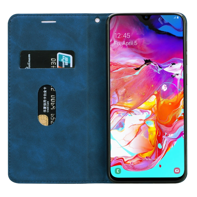 For Samsung Galaxy A42 5G Frosted Business Magnetic Horizontal Flip PU Leather Case with Holder & Card Slot & Lanyard