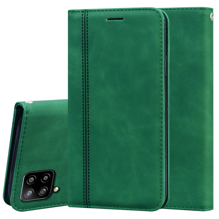For Samsung Galaxy A42 5G Frosted Business Magnetic Horizontal Flip PU Leather Case with Holder & Card Slot & Lanyard