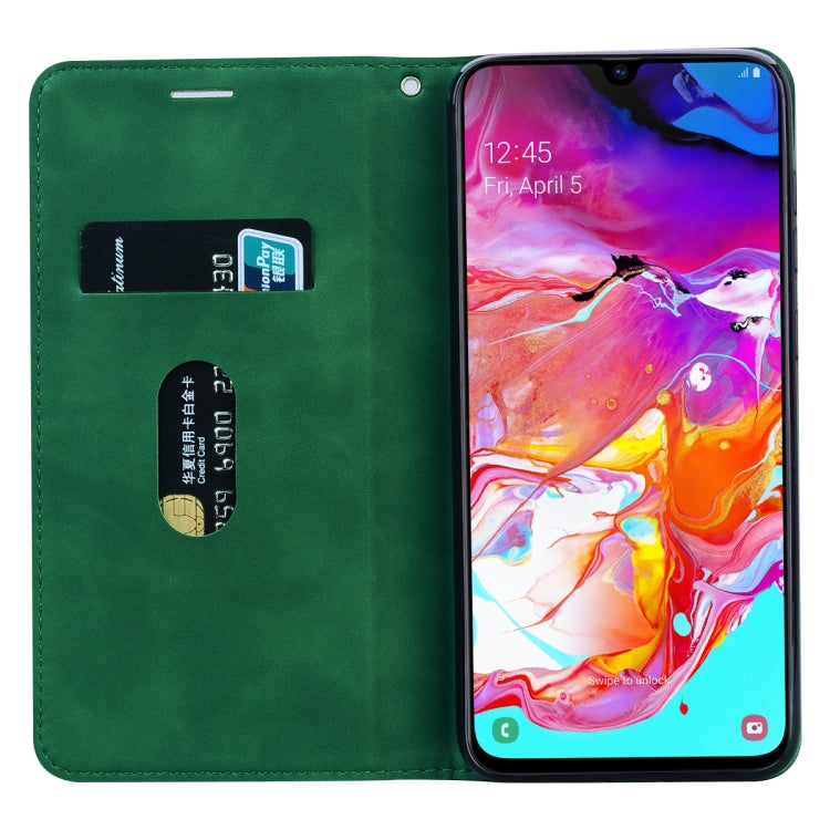 For Samsung Galaxy A42 5G Frosted Business Magnetic Horizontal Flip PU Leather Case with Holder & Card Slot & Lanyard