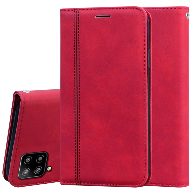 For Samsung Galaxy A42 5G Frosted Business Magnetic Horizontal Flip PU Leather Case with Holder & Card Slot & Lanyard