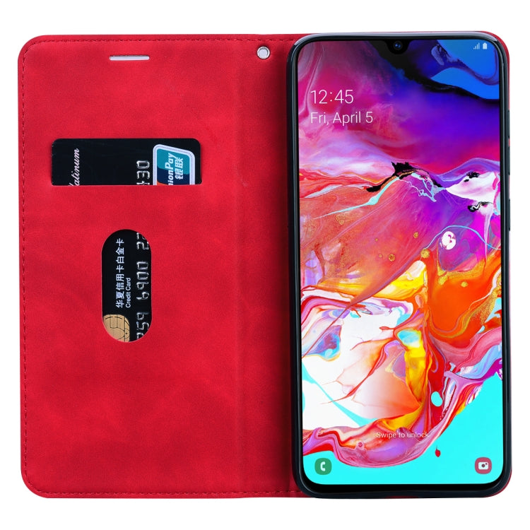 For Samsung Galaxy A42 5G Frosted Business Magnetic Horizontal Flip PU Leather Case with Holder & Card Slot & Lanyard