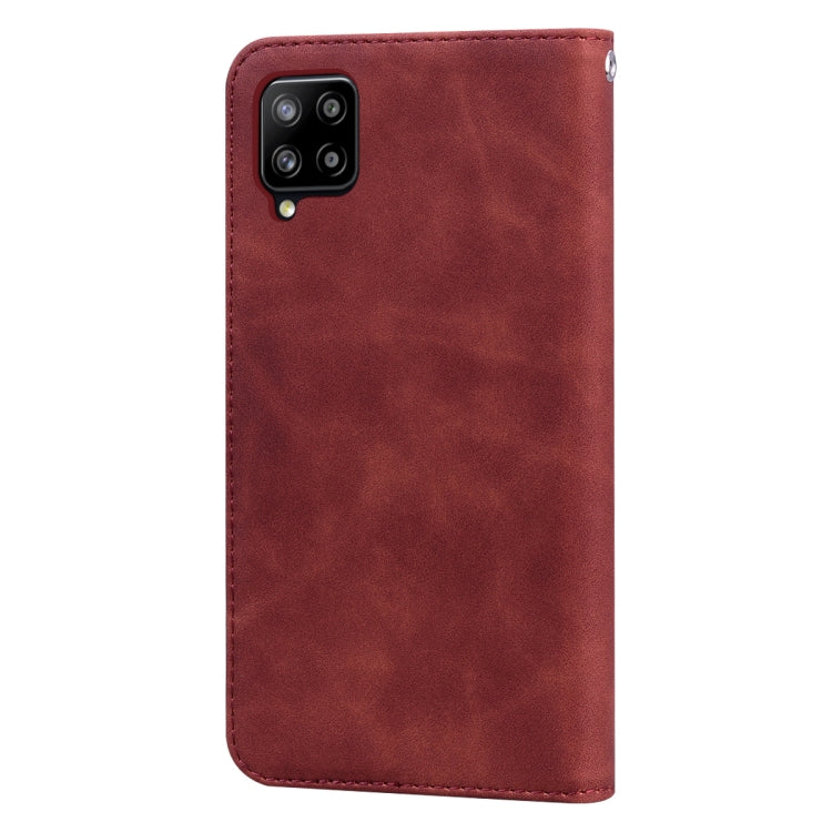 For Samsung Galaxy A42 5G Frosted Business Magnetic Horizontal Flip PU Leather Case with Holder & Card Slot & Lanyard