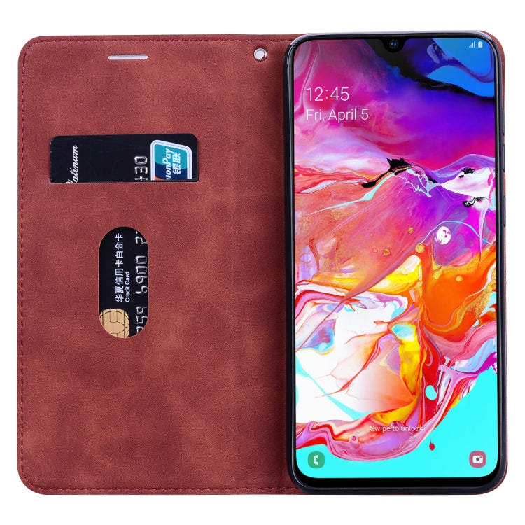 For Samsung Galaxy A42 5G Frosted Business Magnetic Horizontal Flip PU Leather Case with Holder & Card Slot & Lanyard