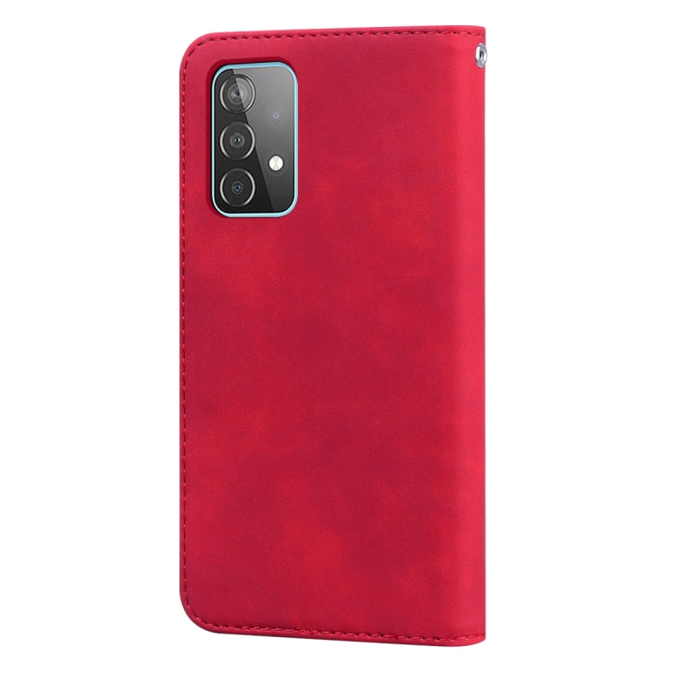 For Samsung Galaxy A52 5G / 4G Frosted Business Magnetic Horizontal Flip PU Leather Case with Holder & Card Slot & Lanyard