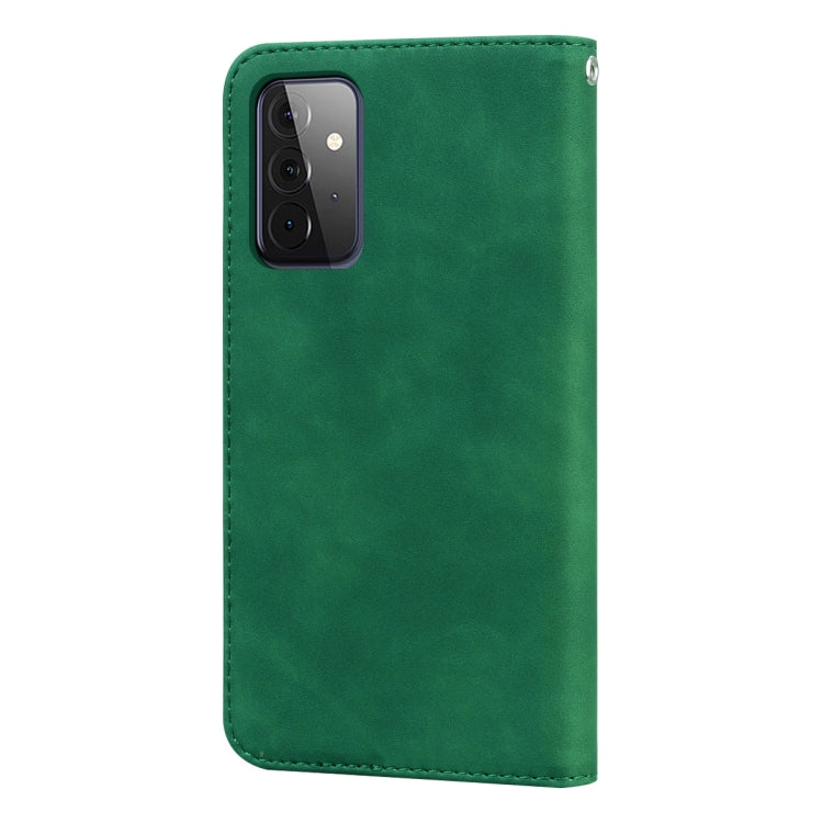 For Samsung Galaxy A72 5G / 4G Frosted Business Magnetic Horizontal Flip PU Leather Case with Holder & Card Slot & Lanyard