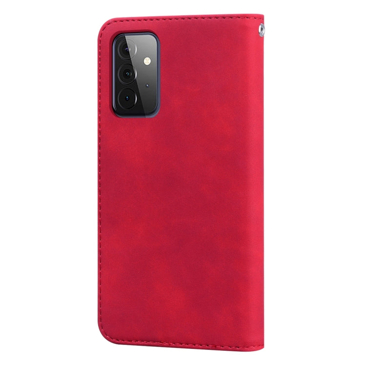 For Samsung Galaxy A72 5G / 4G Frosted Business Magnetic Horizontal Flip PU Leather Case with Holder & Card Slot & Lanyard