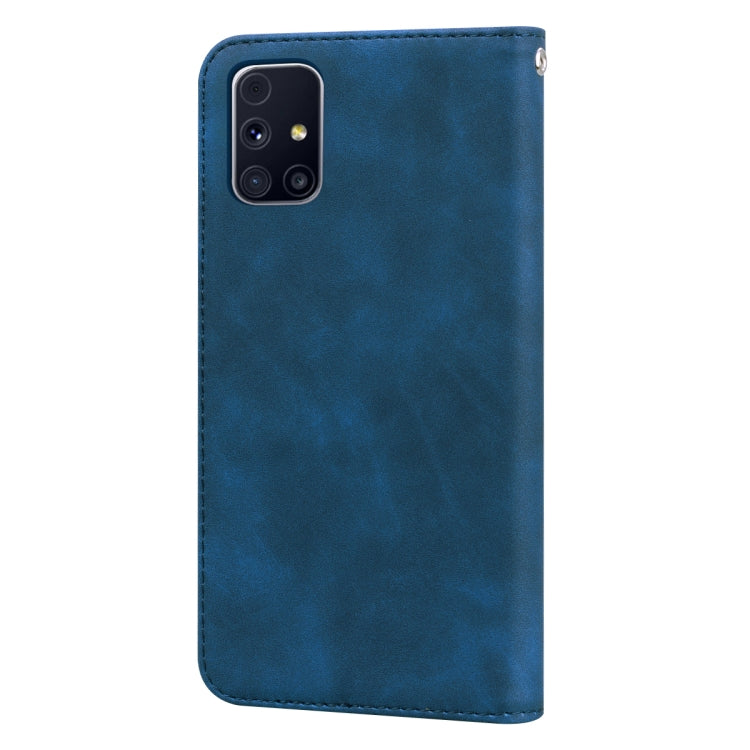 For Samsung Galaxy M31s Frosted Business Magnetic Horizontal Flip PU Leather Case with Holder & Card Slot & Lanyard