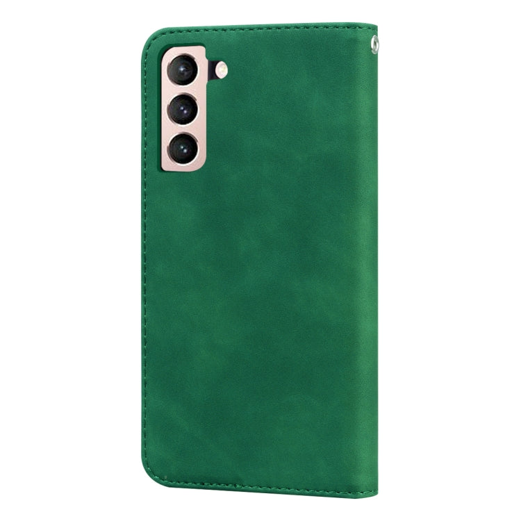 For Samsung Galaxy S21+ 5G Frosted Business Magnetic Horizontal Flip PU Leather Case with Holder & Card Slot & Lanyard