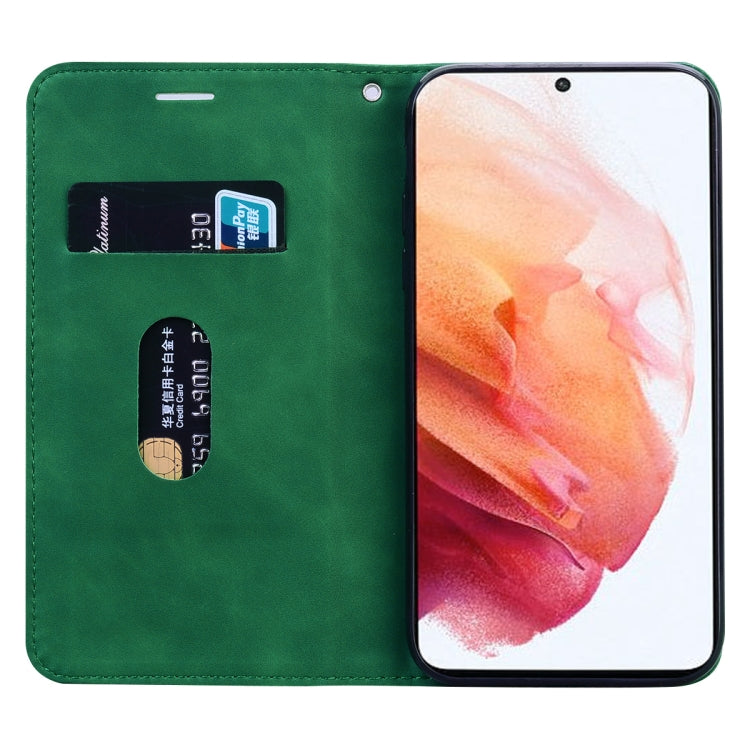 For Samsung Galaxy S21 Ultra 5G Frosted Business Magnetic Horizontal Flip PU Leather Case with Holder & Card Slot & Lanyard