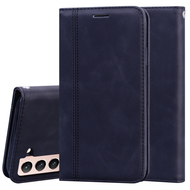 For Samsung Galaxy S21 5G Frosted Business Magnetic Horizontal Flip PU Leather Case with Holder & Card Slot & Lanyard