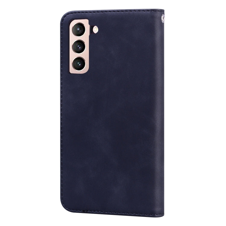 For Samsung Galaxy S21 5G Frosted Business Magnetic Horizontal Flip PU Leather Case with Holder & Card Slot & Lanyard