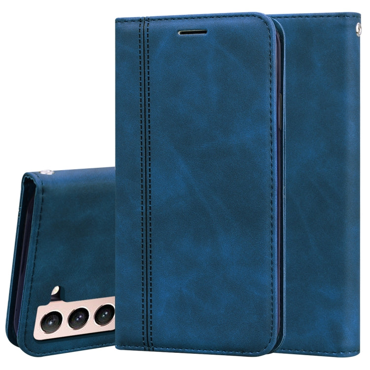 For Samsung Galaxy S21 5G Frosted Business Magnetic Horizontal Flip PU Leather Case with Holder & Card Slot & Lanyard