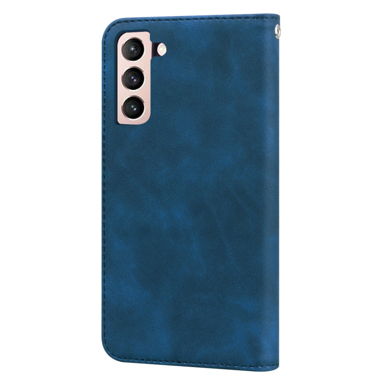 For Samsung Galaxy S21 5G Frosted Business Magnetic Horizontal Flip PU Leather Case with Holder & Card Slot & Lanyard