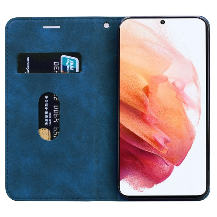 For Samsung Galaxy S21 5G Frosted Business Magnetic Horizontal Flip PU Leather Case with Holder & Card Slot & Lanyard
