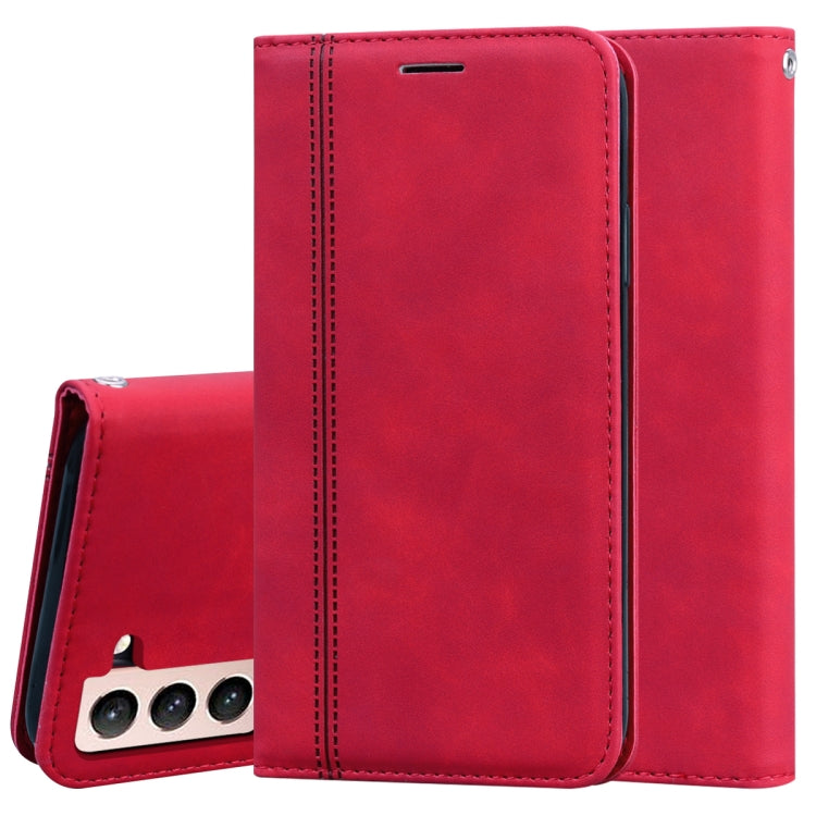 For Samsung Galaxy S21 5G Frosted Business Magnetic Horizontal Flip PU Leather Case with Holder & Card Slot & Lanyard