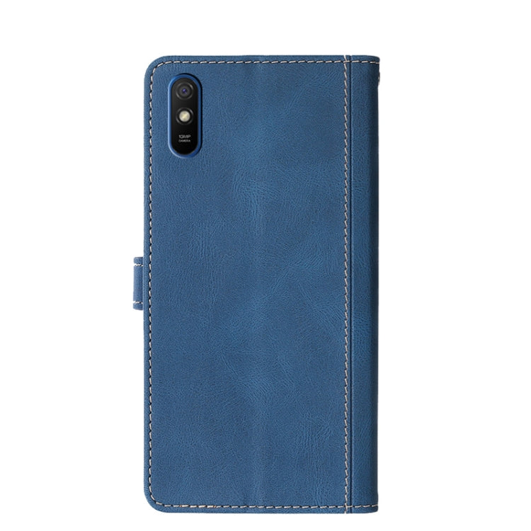 For Xiaomi Redmi 9A Stitching Skin Feel Magnetic Buckle Horizontal Flip PU Leather Case with Holder & Card Slots & Wallet