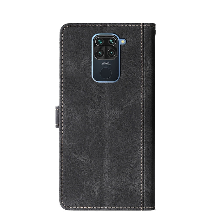 For Xiaomi Redmi Note 9 Stitching Skin Feel Magnetic Buckle Horizontal Flip PU Leather Case with Holder & Card Slots & Wallet