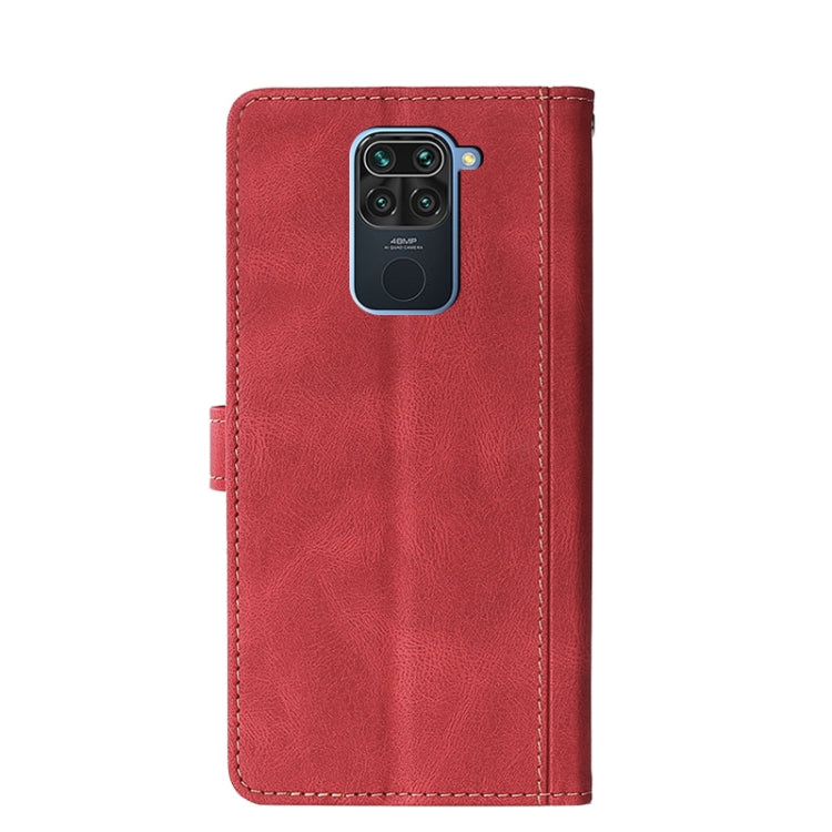 For Xiaomi Redmi Note 9 Stitching Skin Feel Magnetic Buckle Horizontal Flip PU Leather Case with Holder & Card Slots & Wallet