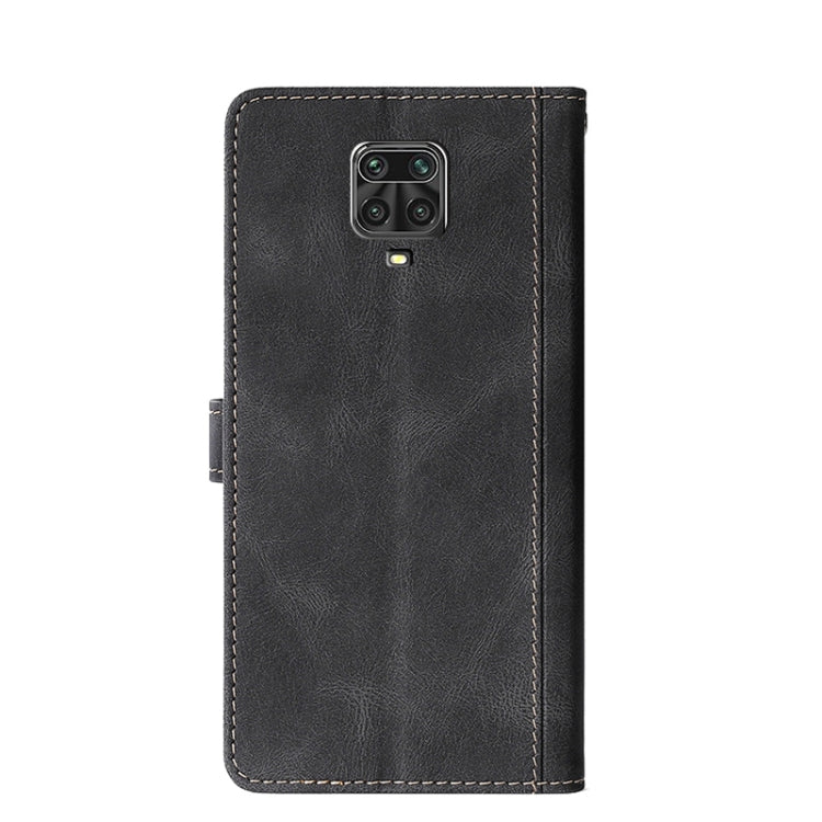 For Xiaomi Redmi Note 9S Stitching Skin Feel Magnetic Buckle Horizontal Flip PU Leather Case with Holder & Card Slots & Wallet