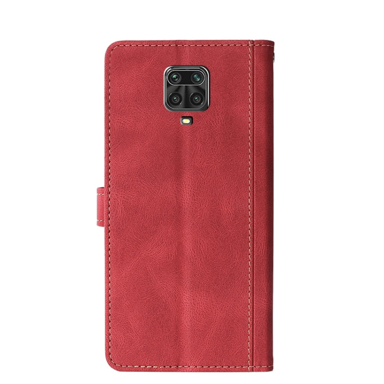 For Xiaomi Redmi Note 9S Stitching Skin Feel Magnetic Buckle Horizontal Flip PU Leather Case with Holder & Card Slots & Wallet