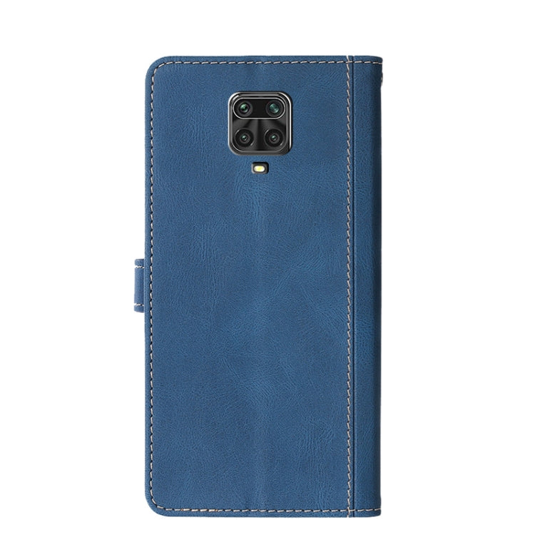 For Xiaomi Redmi Note 9S Stitching Skin Feel Magnetic Buckle Horizontal Flip PU Leather Case with Holder & Card Slots & Wallet