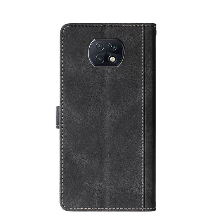 For Xiaomi Redmi Note 9 5G (CN Version) / Note 9T 5G Stitching Skin Feel Magnetic Buckle Horizontal Flip PU Leather Case with Holder & Card Slots & Wallet