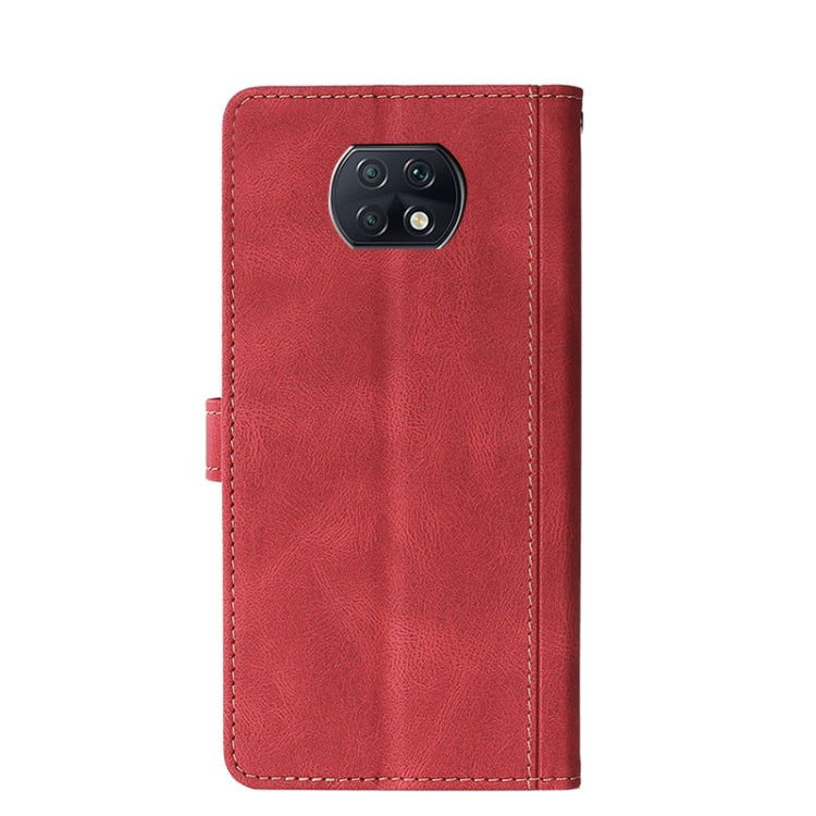 For Xiaomi Redmi Note 9 5G (CN Version) / Note 9T 5G Stitching Skin Feel Magnetic Buckle Horizontal Flip PU Leather Case with Holder & Card Slots & Wallet
