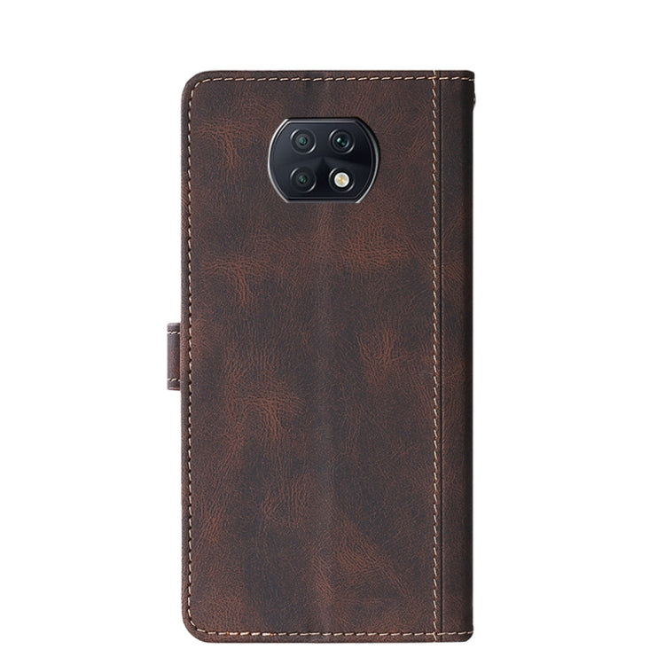 For Xiaomi Redmi Note 9 5G (CN Version) / Note 9T 5G Stitching Skin Feel Magnetic Buckle Horizontal Flip PU Leather Case with Holder & Card Slots & Wallet