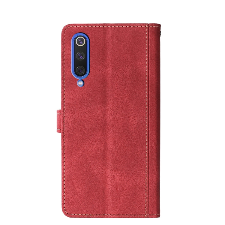 For Xiaomi Mi 9 SE Stitching Skin Feel Magnetic Buckle Horizontal Flip PU Leather Case with Holder & Card Slots & Wallet