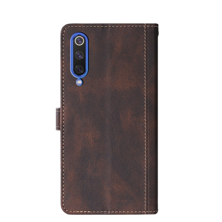 For Xiaomi Mi 9 SE Stitching Skin Feel Magnetic Buckle Horizontal Flip PU Leather Case with Holder & Card Slots & Wallet