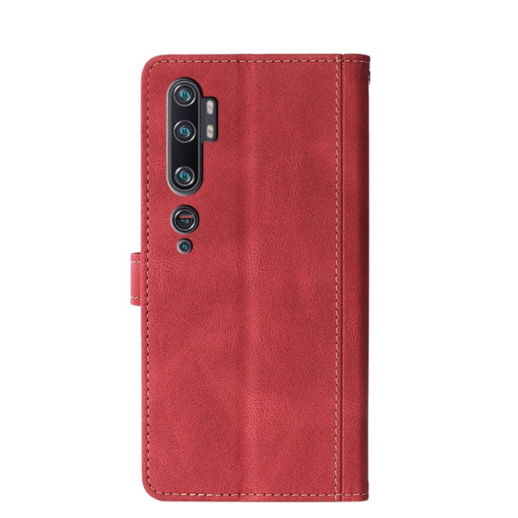 For Xiaomi Mi CC9 Pro Stitching Skin Feel Magnetic Buckle Horizontal Flip PU Leather Case with Holder & Card Slots & Wallet