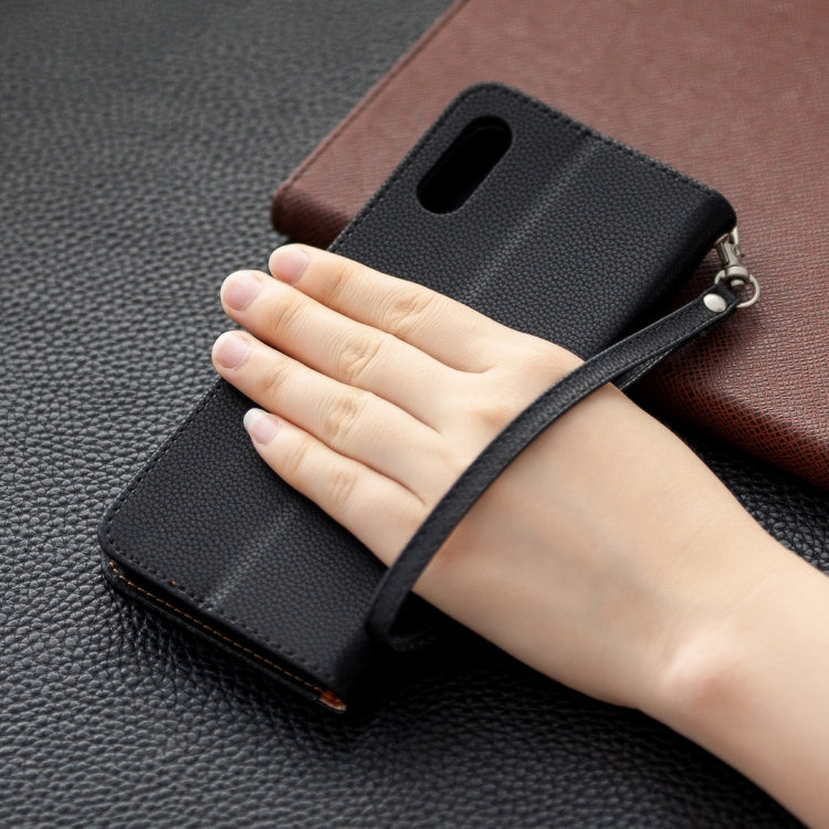 For Samsung Galaxy A02 Litchi Texture Pure Color Horizontal Flip Leather Case with Holder & Card Slots & Wallet & Lanyard