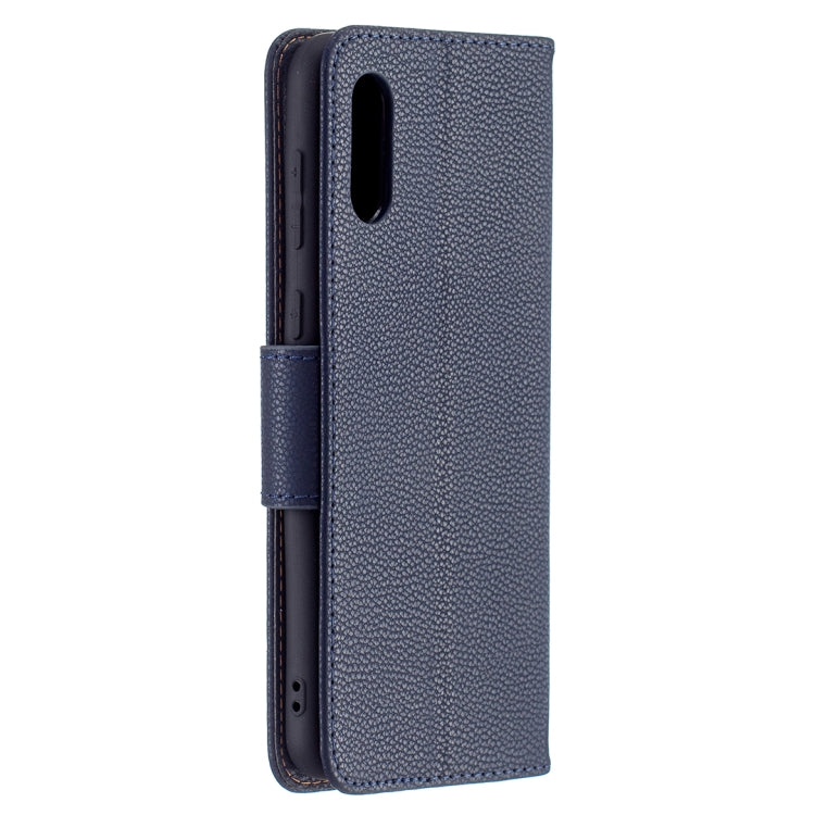 For Samsung Galaxy A02 Litchi Texture Pure Color Horizontal Flip Leather Case with Holder & Card Slots & Wallet & Lanyard