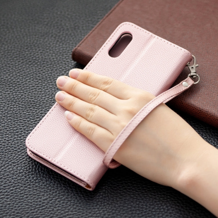 For Samsung Galaxy A02 Litchi Texture Pure Color Horizontal Flip Leather Case with Holder & Card Slots & Wallet & Lanyard