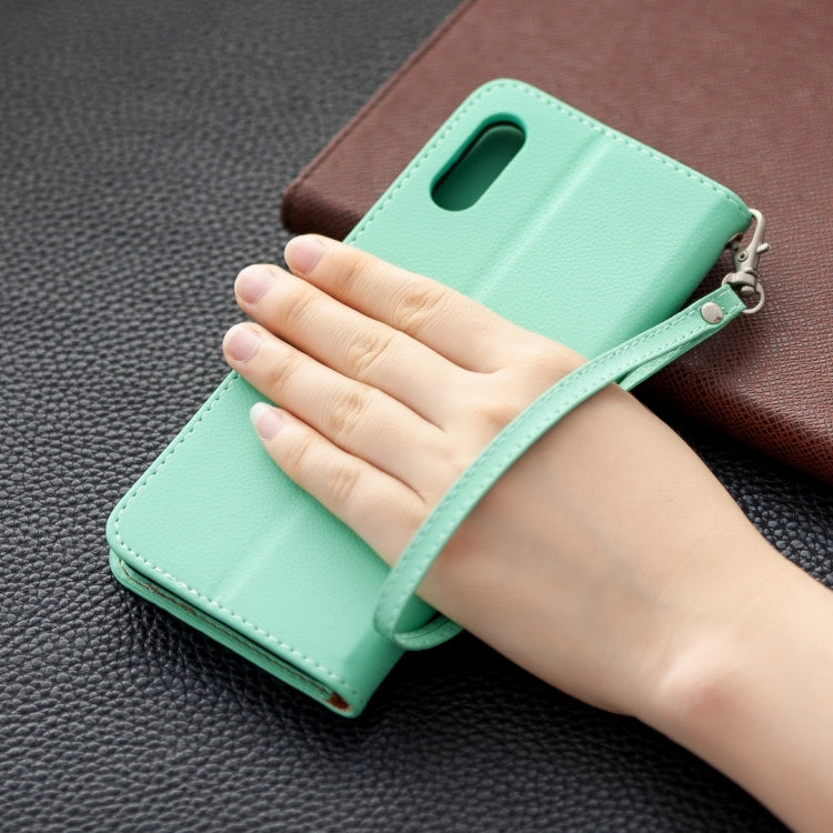 For Samsung Galaxy A02 Litchi Texture Pure Color Horizontal Flip Leather Case with Holder & Card Slots & Wallet & Lanyard