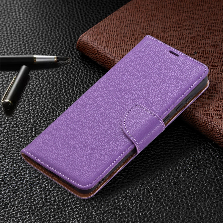 For Samsung Galaxy A02 Litchi Texture Pure Color Horizontal Flip Leather Case with Holder & Card Slots & Wallet & Lanyard